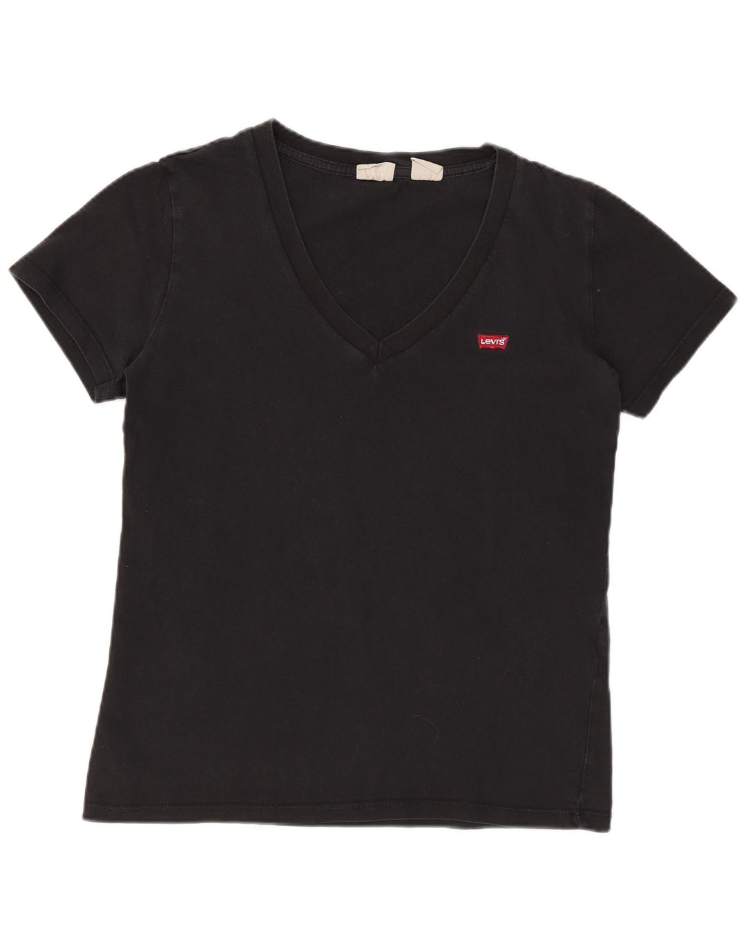 Levi's Dame T-Shirt Top UK 2 2XS Sort Bomuld