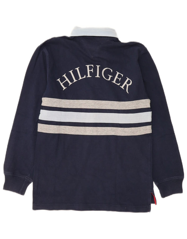 Tommy Hilfiger Grafisk Rugby Polo Shirt UK 12 Medium Navy Blue