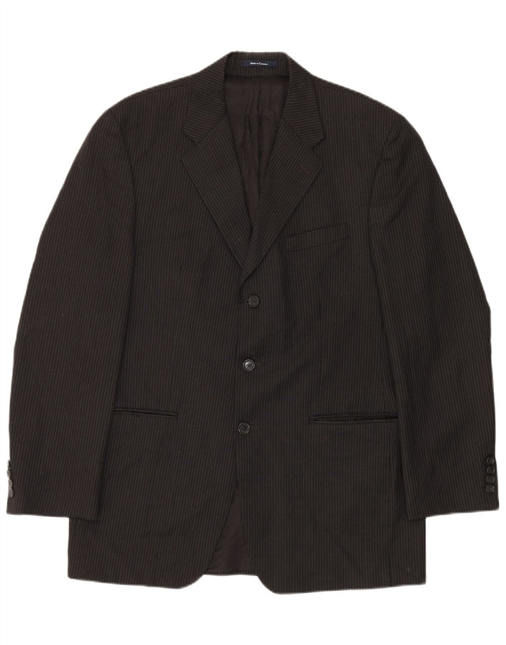 Chaps Ralph Lauren Herre 3-knaps blazerjakke UK 42 XL Grå nålestribet uld
