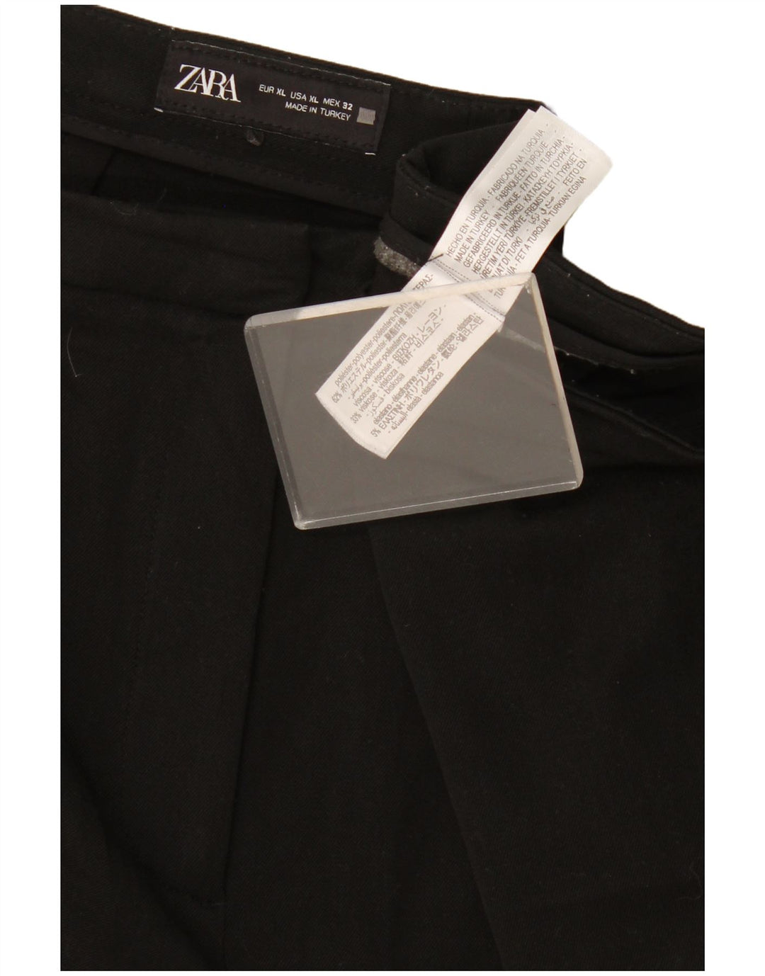 Zara Dame Bootcut Casual Bukser XL W32 L33 Sort Polyester