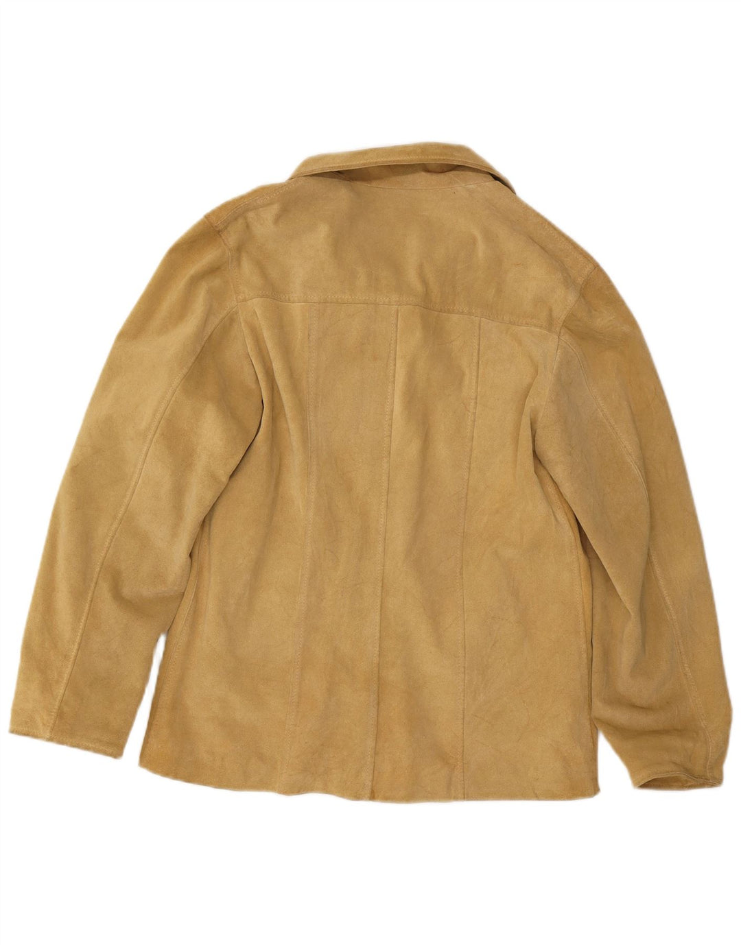Vintage dame ruskindsjakke IT 46 Stort beige læder