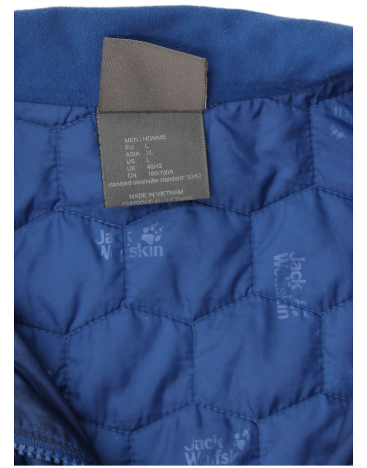 JACK WOLFSKIN Herre quiltet jakke UK 40/42 Large Blue Polyester