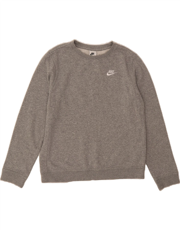 NIKE Boys Sweatshirt Jumper 13-14 Years XL Grey Cotton Vintage Nike and Second-Hand Nike from Messina Hembry 