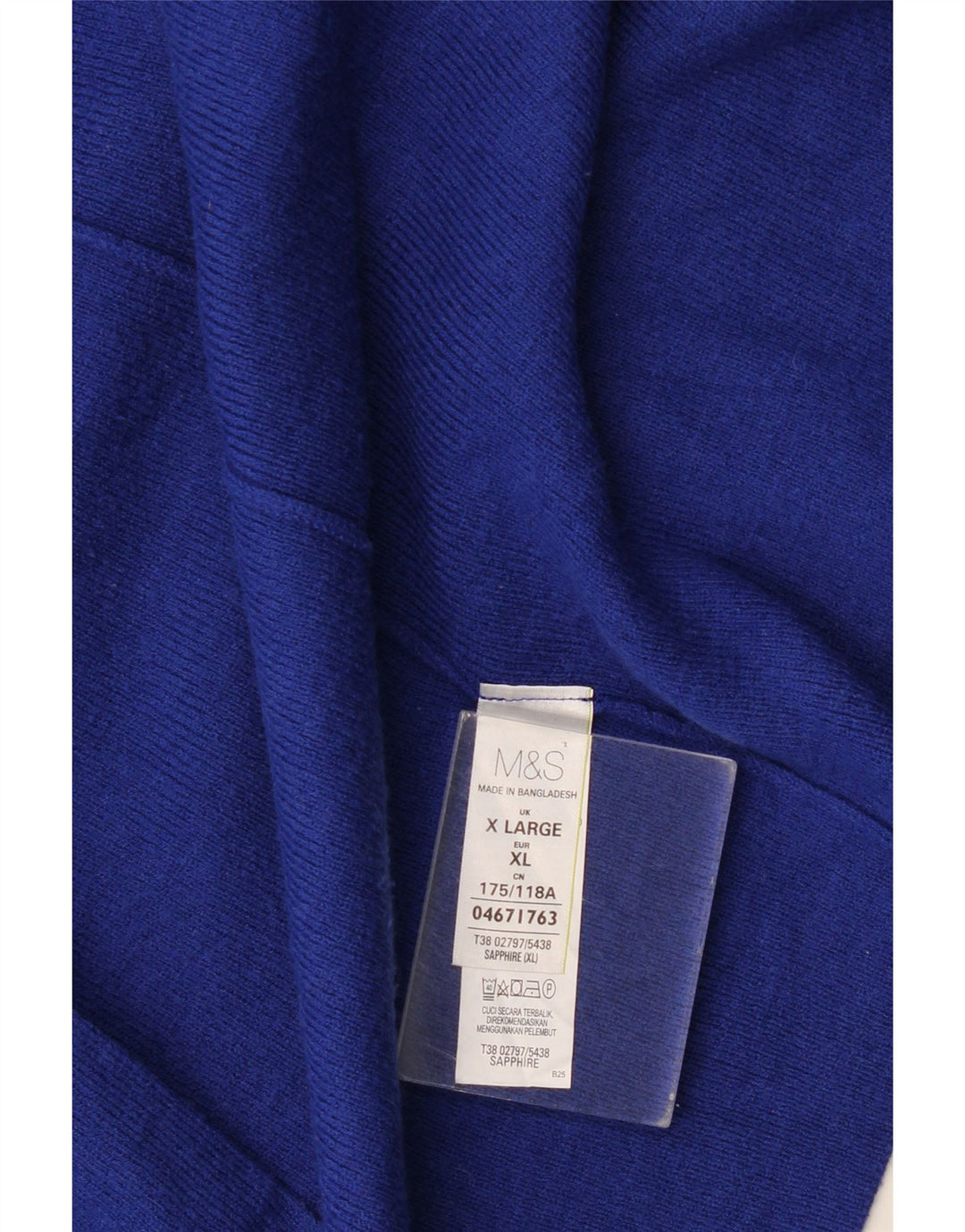 MARKS & SPENCER Dame Oversized Longline cardigan sweater UK 18 XL Blå