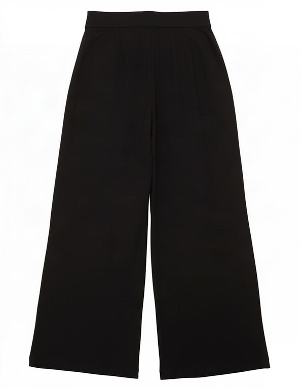 Marks & Spencer Kvinder Casual Bukser med brede ben, UK 8 Small W26 L26 Sort