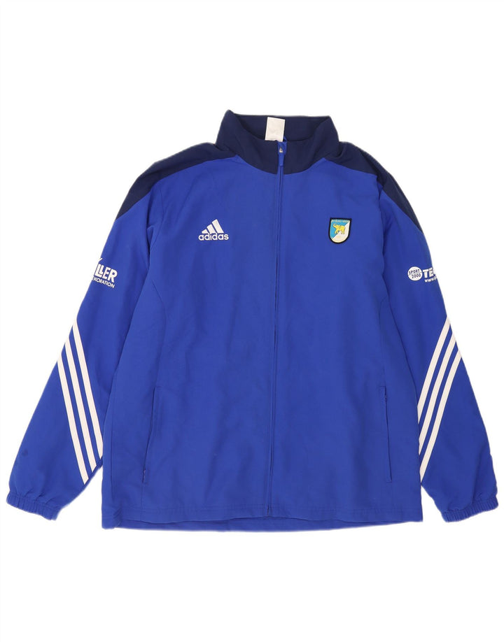 Adidas Grafisk træningsdragt topjakke til mænd XL Blå Colourblock Polyester