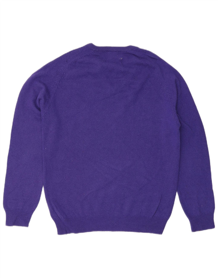 Marks & Spencer Herre Regular Fit Jumper Sweater Medium Lilla Uld
