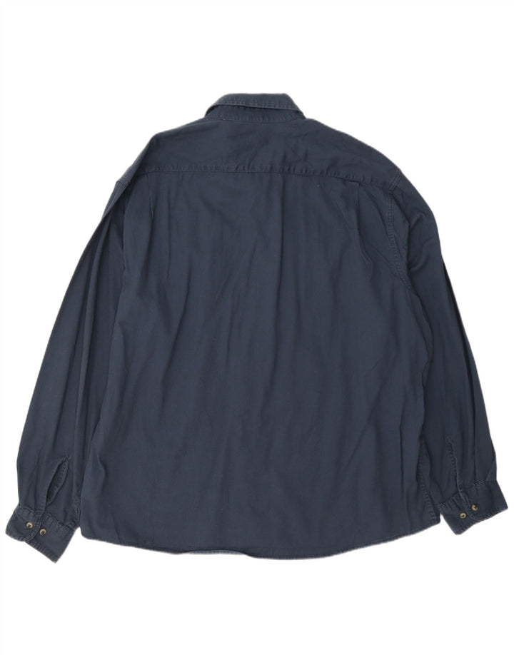 Wrangler herreskjorte 2XL marineblå bomuld