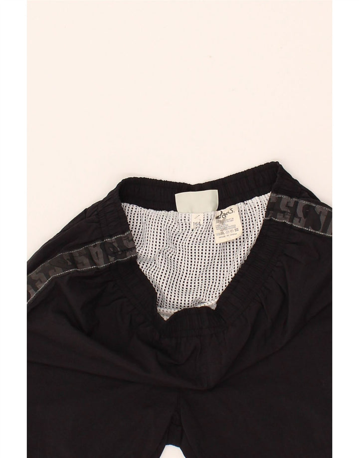 ASICS Boys Graphic Sport Shorts 14-15 Years  Black Polyester Vintage Asics and Second-Hand Asics from Messina Hembry 