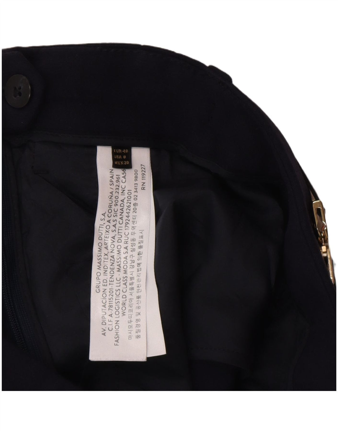 MASSIMO DUTTI Chinobukser til kvinder EU 40 Medium W30 L28 Marineblå