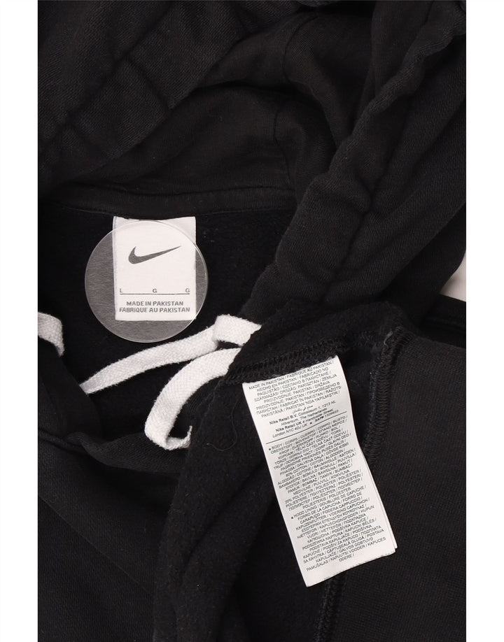 NIKE Grafisk hættetrøje til mænd, stor sort bomuld