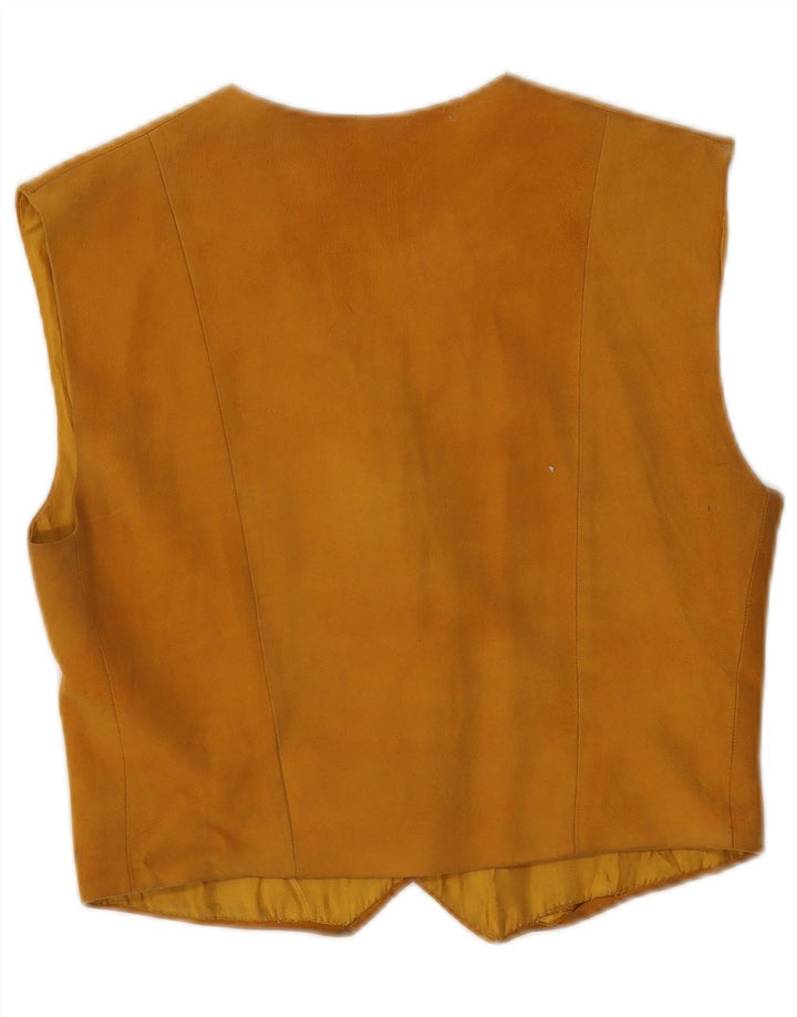 Vintage dame ruskind vest UK 8 Small Beige