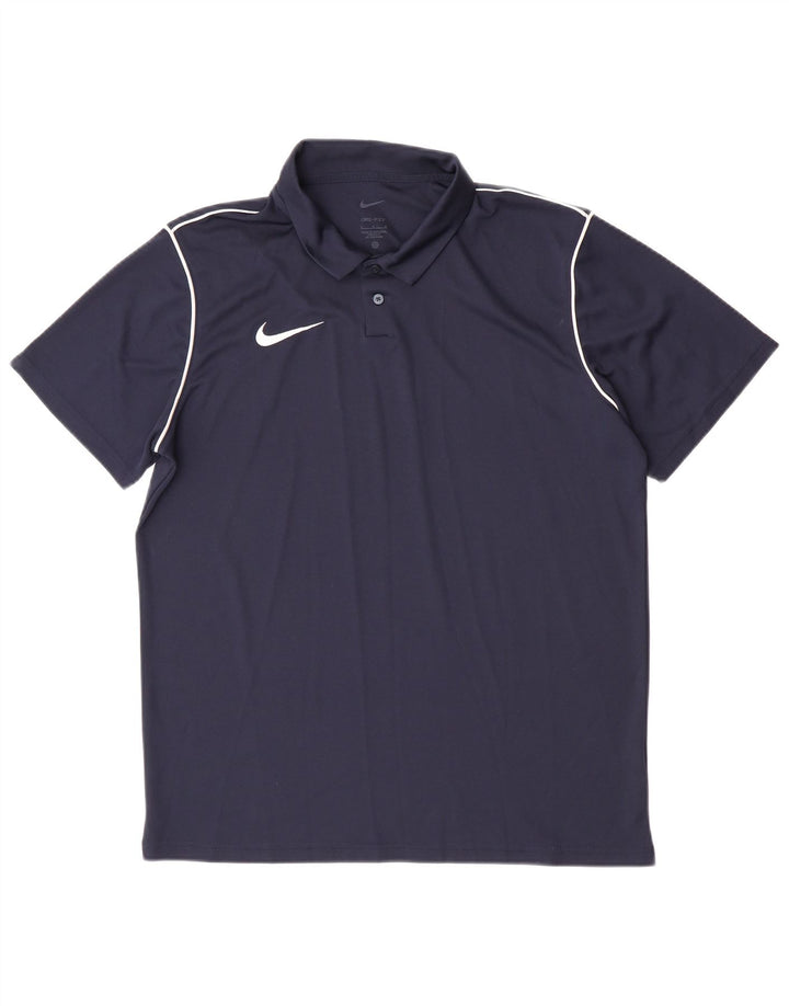 Nike Herre Dri Fit Polo Shirt Large Navy Blue