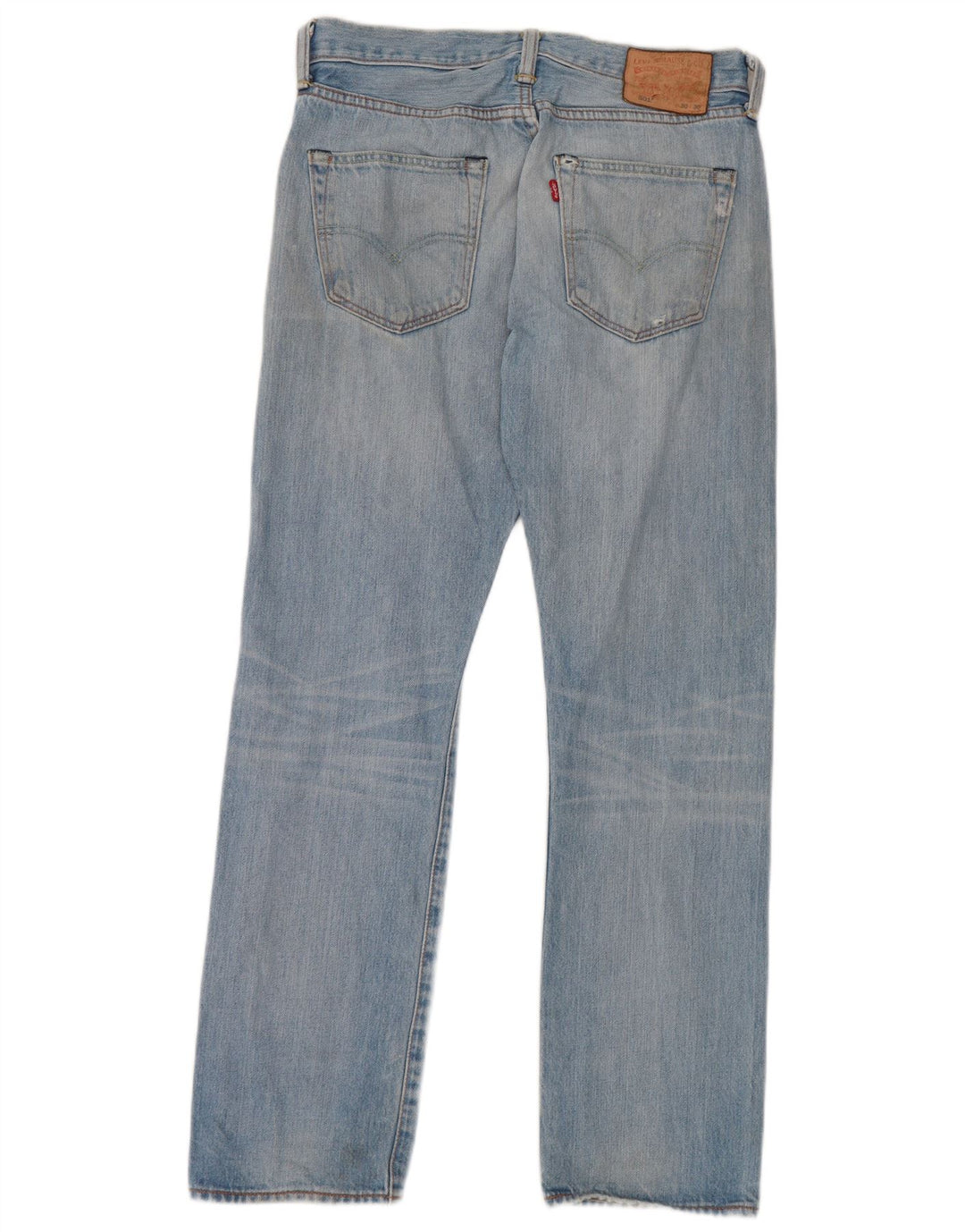 Levi's Herre 501 Straight Jeans W30 L30 Blå Bomuld