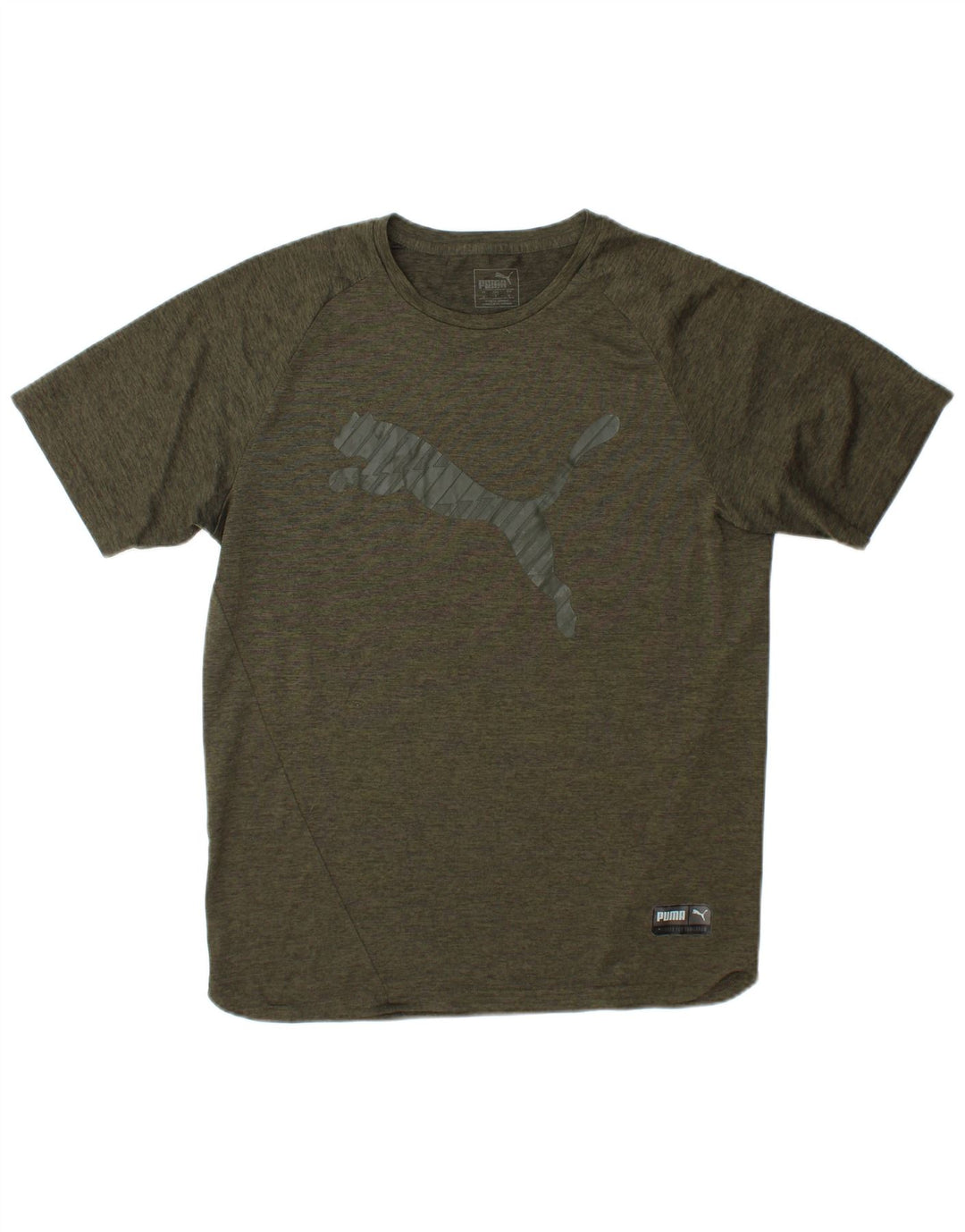 Puma Herre Grafisk T-Shirt Top Lille Khaki Polyester