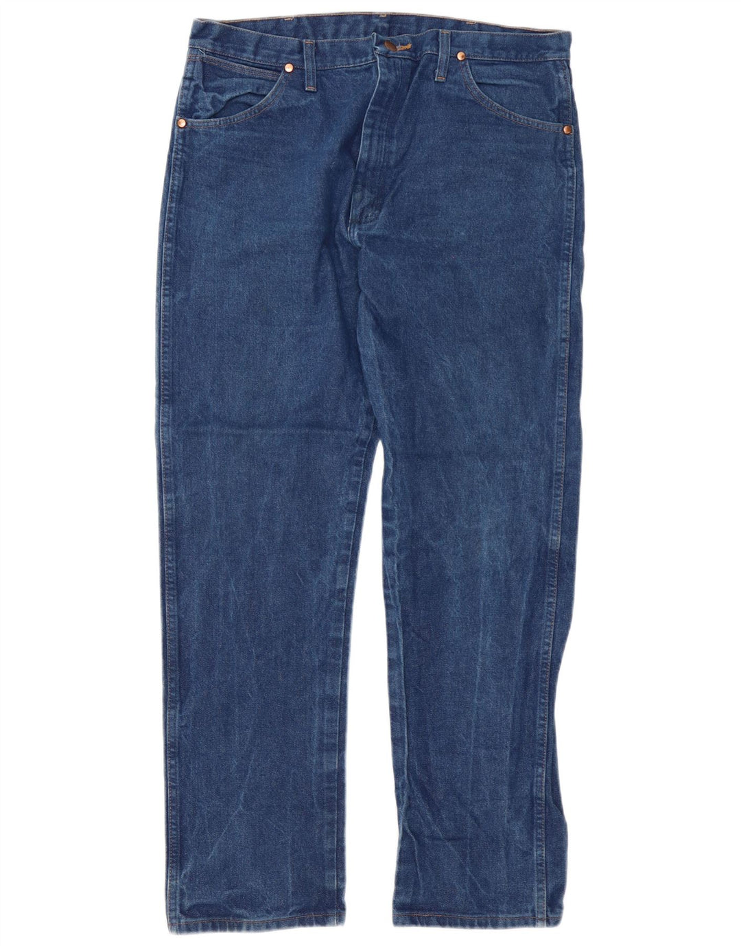 Wrangler Straight Jeans til mænd W37 L32 blå bomuld