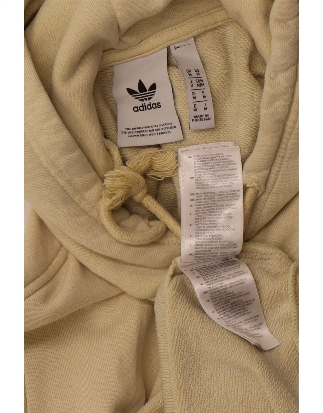 ADIDAS Grafisk hættetrøje til mænd Medium gul bomuld