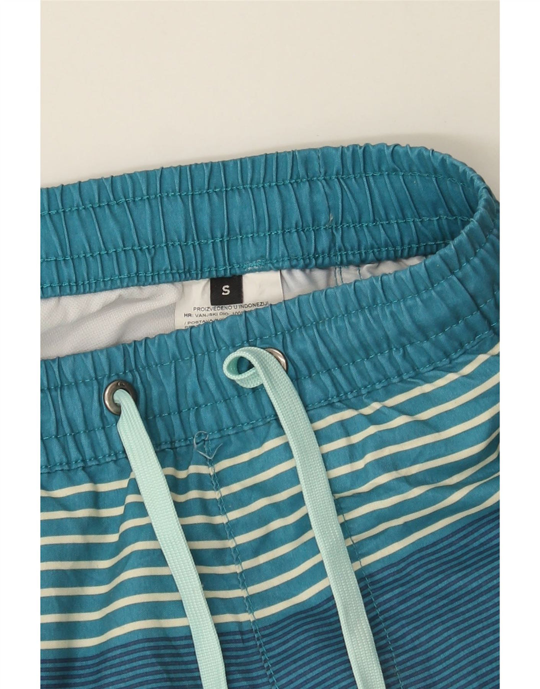 QUIKSILVER Mens Swimming Shorts Small  Blue Striped Polyester Vintage Quiksilver and Second-Hand Quiksilver from Messina Hembry 