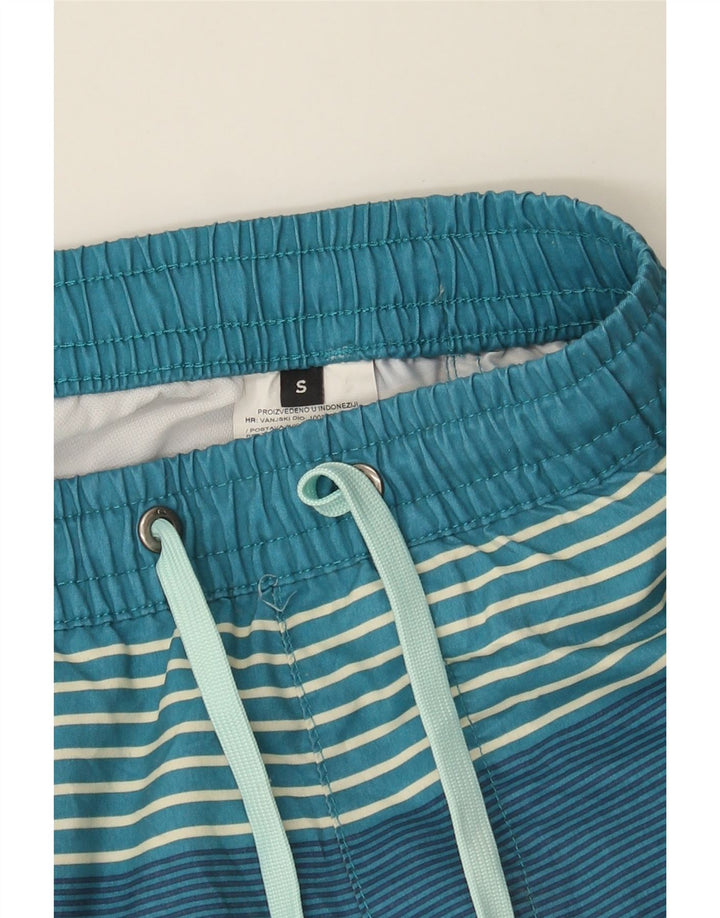 QUIKSILVER Mens Swimming Shorts Small  Blue Striped Polyester Vintage Quiksilver and Second-Hand Quiksilver from Messina Hembry 