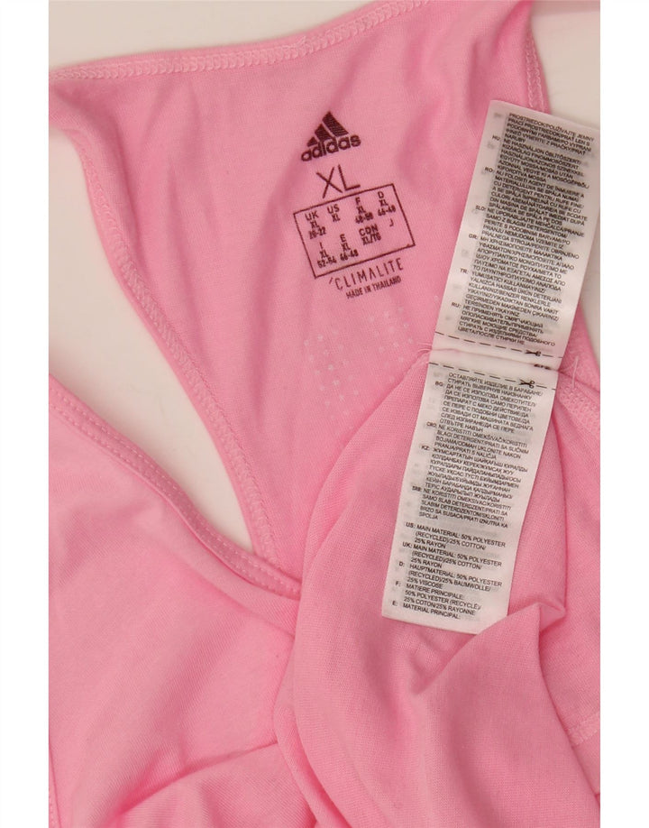 ADIDAS Dame Climalite Vest Top UK 20/22 XL Pink Polyester