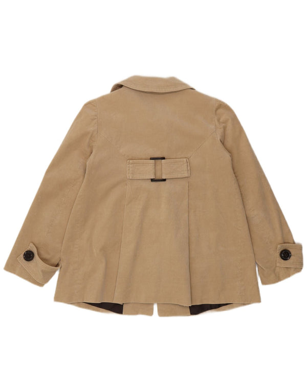 Zara Womens Corduroy Jacket UK 16 Large Beige Bomuld