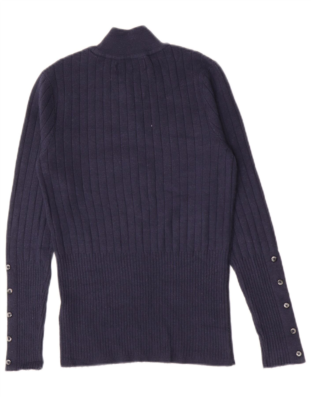 Marks & Spencer Dame Turtle Neck Jumper Sweater UK 10 Small Navy Blue