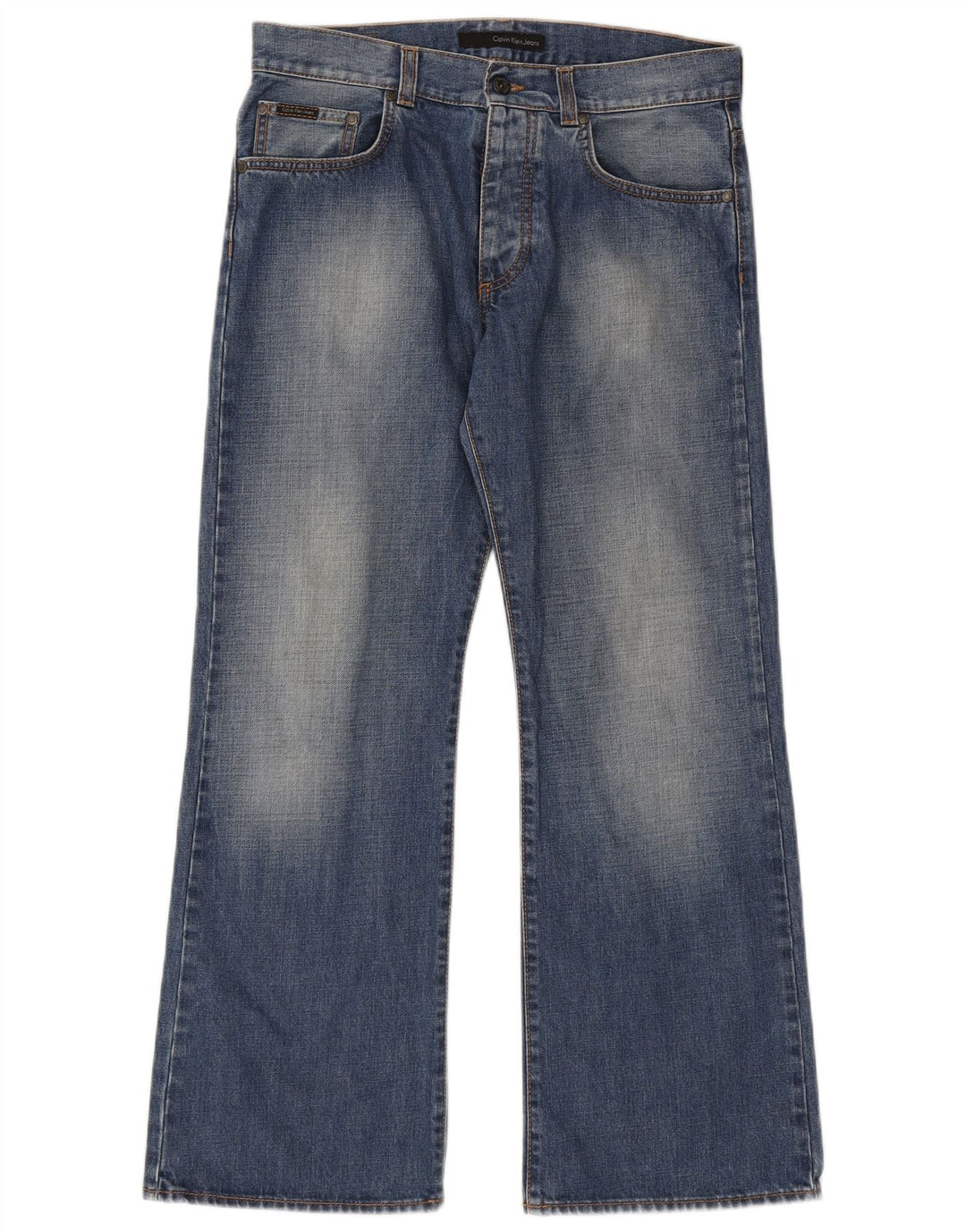 CALVIN KLEIN Womens Bootcut Jeans W31 L29 Blue Cotton