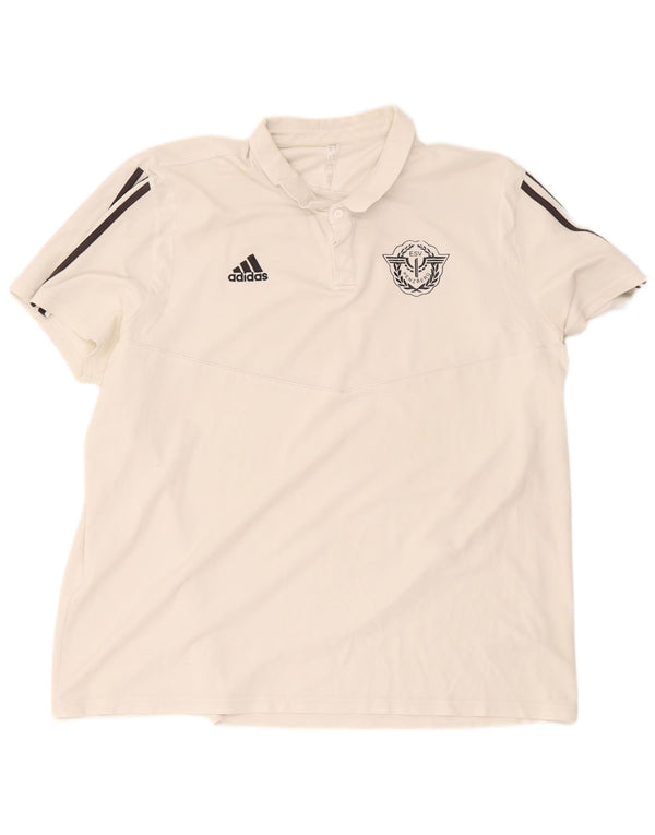 Adidas Herre ESV Penzberg Regular Fit Polo Shirt 3XL Hvid Bomuld