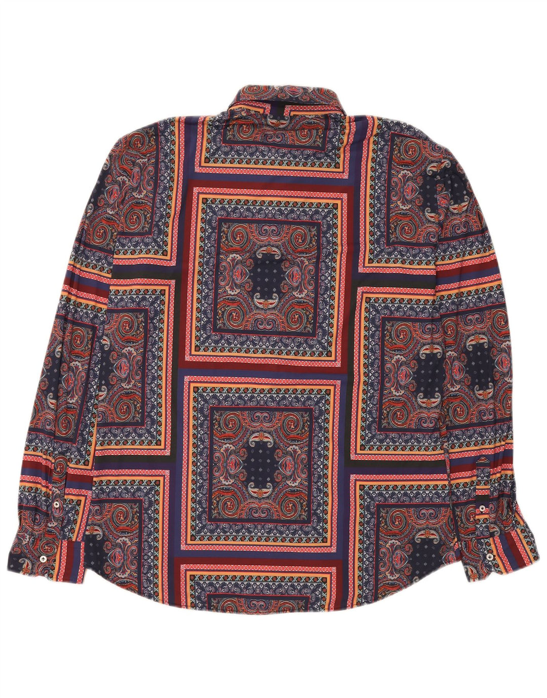 Brian Dales Herreskjorte str. 42 Large Navy Blue Paisley