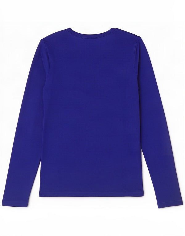 Ralph Lauren Dametop Langærmet UK 12 Medium Blue Cotton