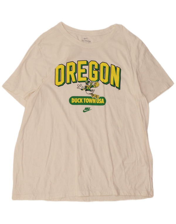 Nike Grafisk T-shirt top til mænd 2XL Hvid