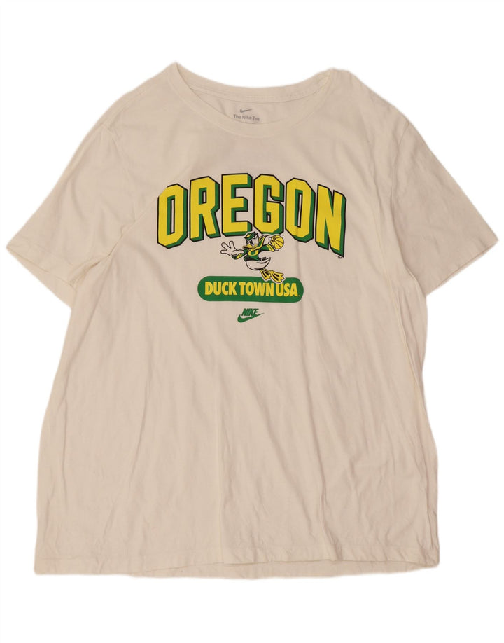 Nike Grafisk T-shirt top til mænd 2XL Hvid