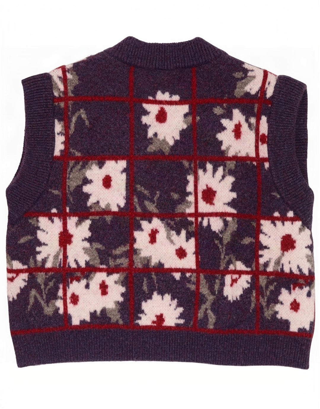 Zara Dame Vest Tank Top UK 14 Medium Purple Floral Polyester