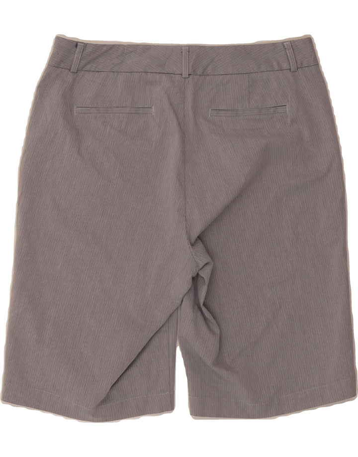 DOCKERS Womens Casual Shorts US 8 Medium W30 Grey Pinstripe Cotton Vintage Dockers and Second-Hand Dockers from Messina Hembry 