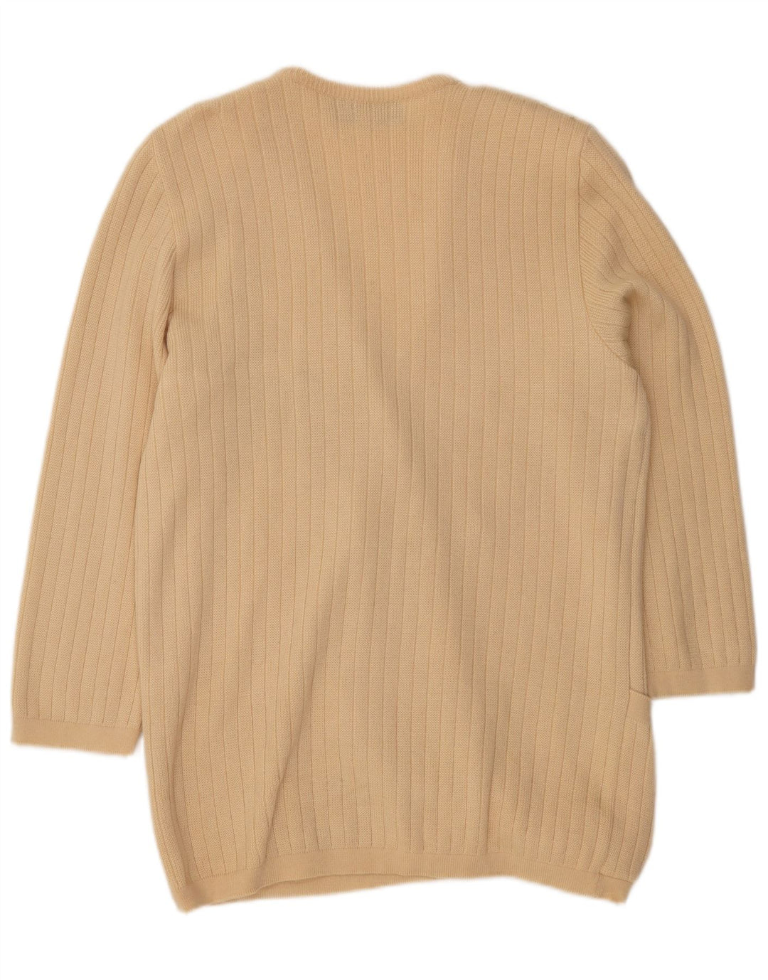 St. Germain Dame Grafisk Longline Cardigan Sweater IT 48 XL Beige Uld