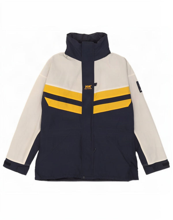 Helly Hansen Herre Windbreaker Jacket UK 38 Medium Navy Blue Colourblock