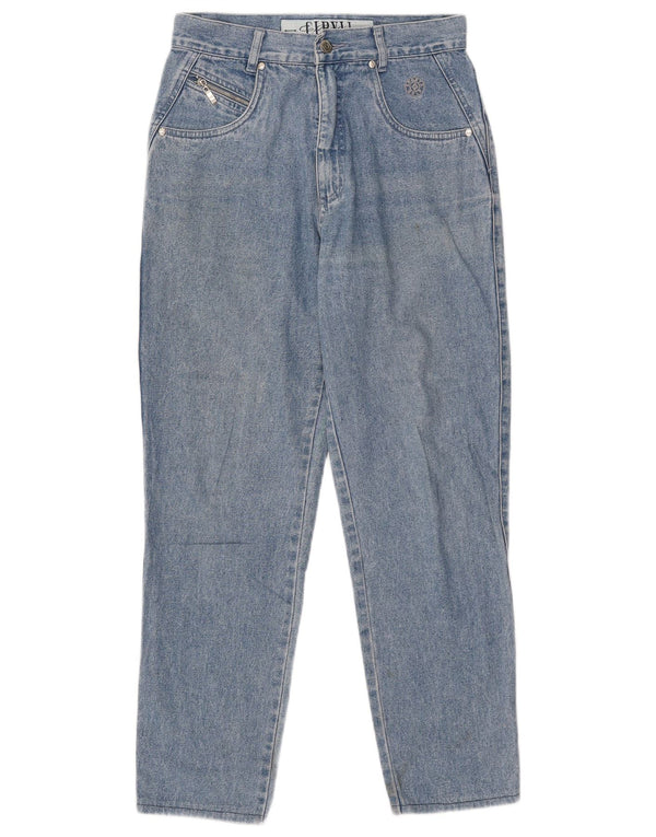 Vintage koniske jeans til kvinder EU 38 Medium W30 L27 blå bomuld