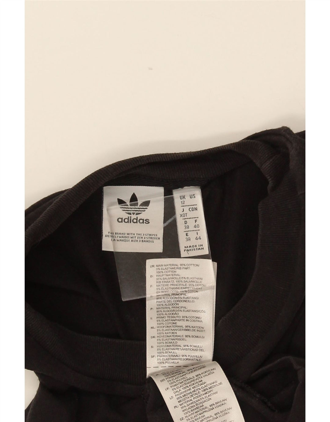 Adidas Dame Grafisk Vest Top UK 12 Medium Sort Bomuld