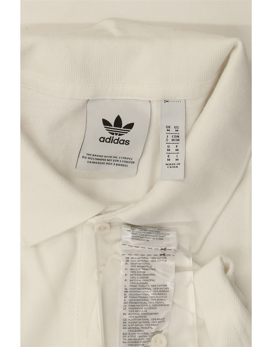 ADIDAS Poloshirt til mænd Medium hvid bomuld