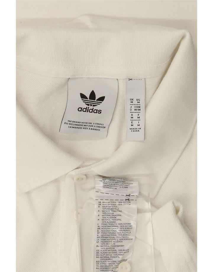 ADIDAS Poloshirt til mænd Medium hvid bomuld