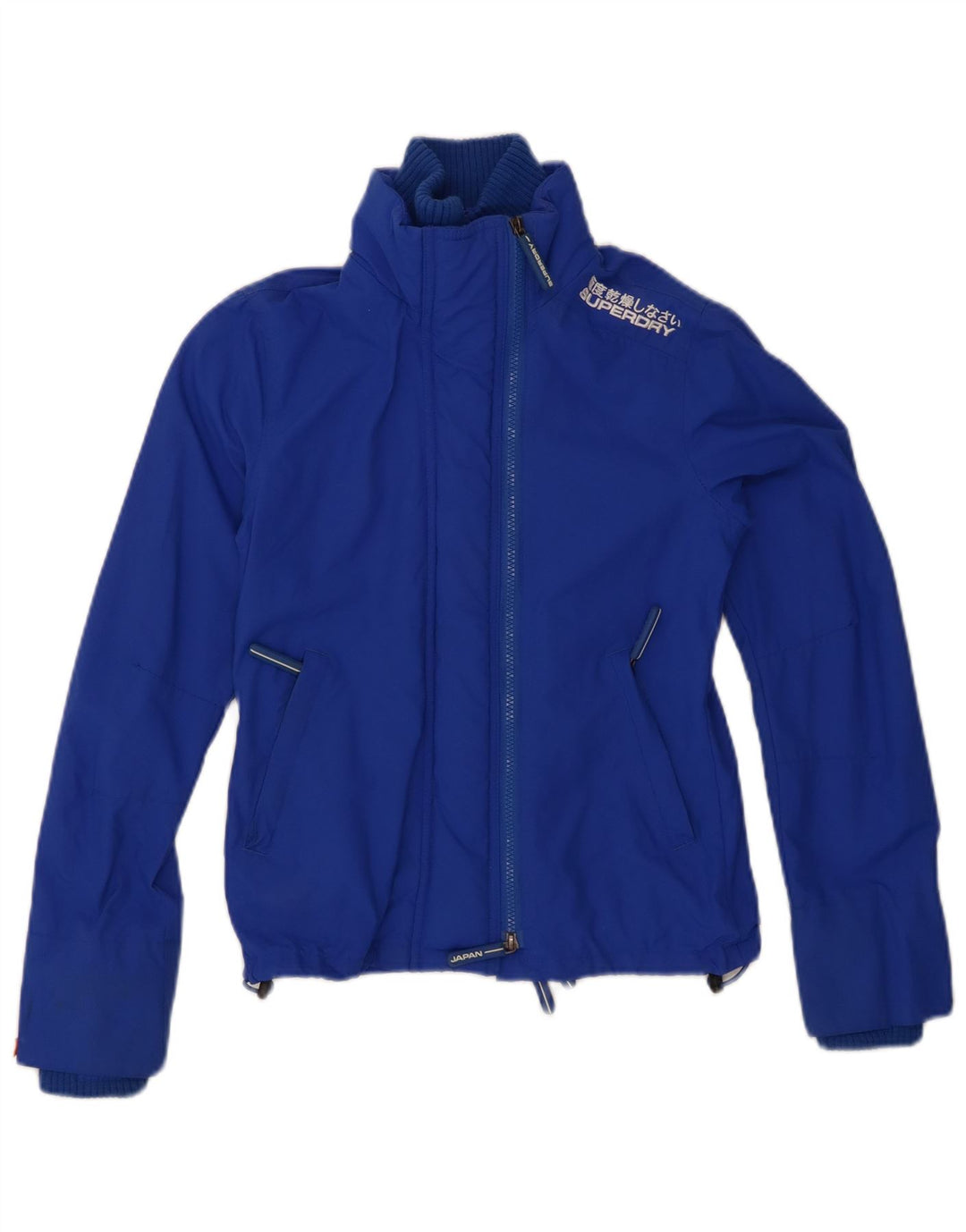 SUPERDRY Womens Windbreaker Jacket UK 6 XS Blue Nylon