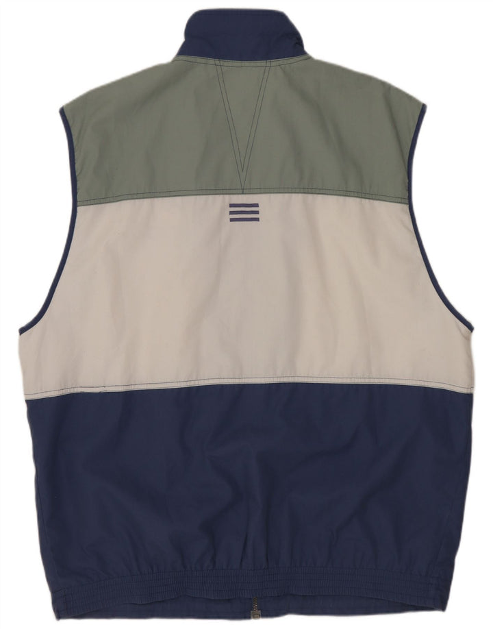 ADIDAS Herre Gilet UK 42/44 Stor flerfarvet Colourblock Polyester