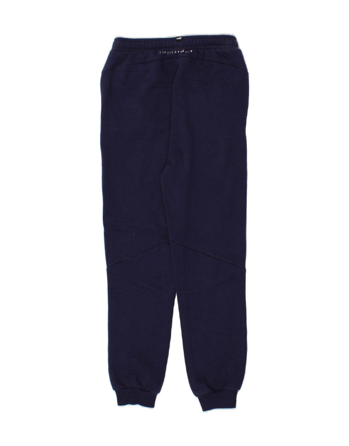 PUMA Boys Tracksuit Trousers Joggers 13-14 Years Navy Blue Vintage Puma and Second-Hand Puma from Messina Hembry 