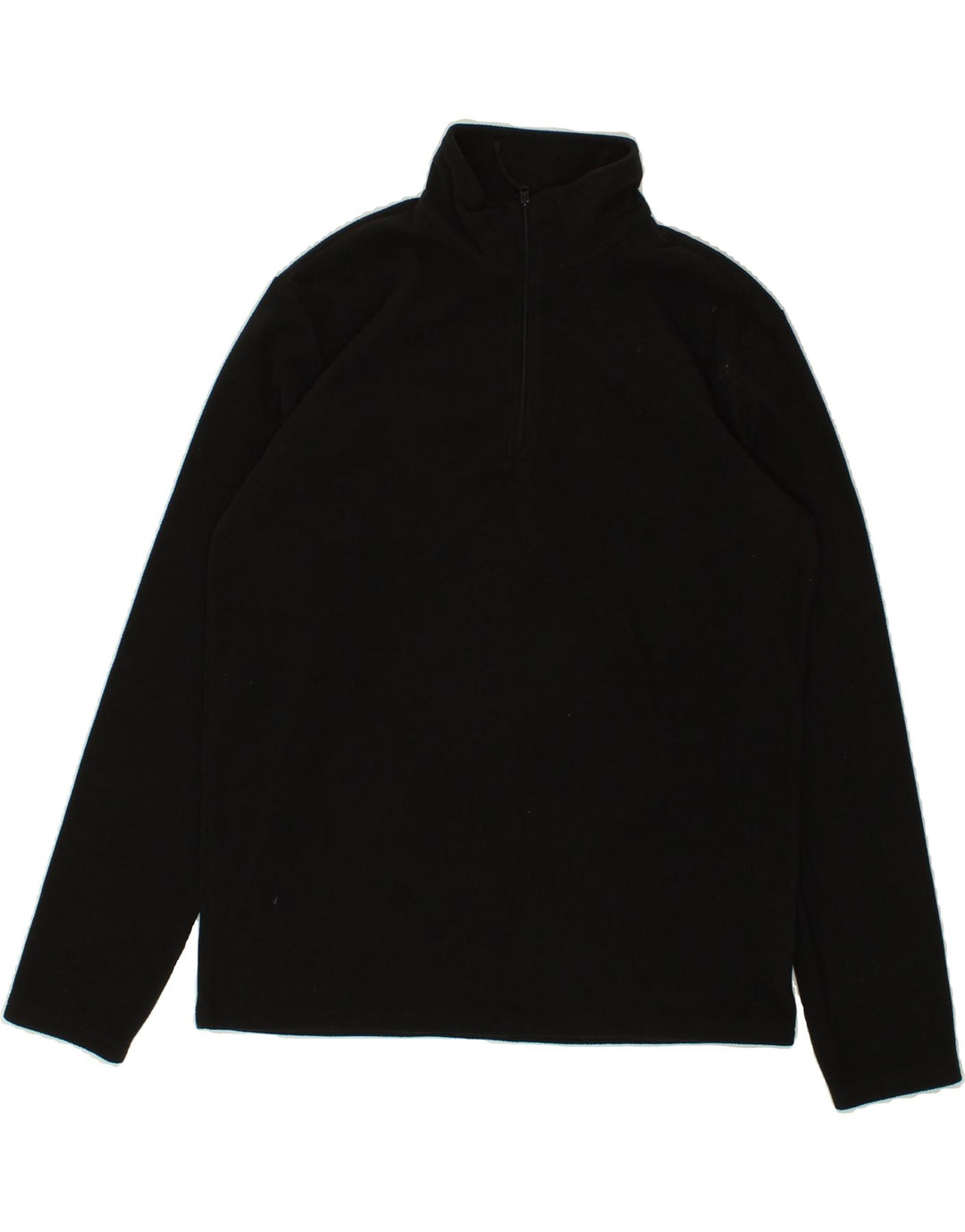 MOUNTAIN WAREHOUSE Mens Zip Neck Fleece Jumper Medium Black Polyester Vintage Mountain Warehouse and Second-Hand Mountain Warehouse from Messina Hembry 