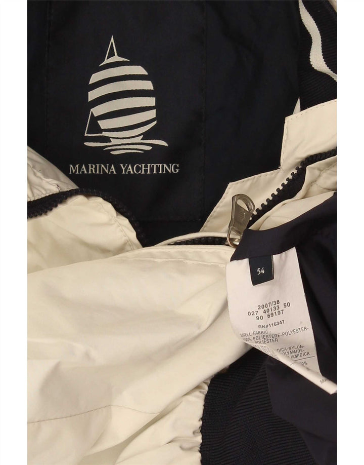 Marina Yachting Herre Bomber Jacket UK 54 2XL Hvid Colourblock Polyester