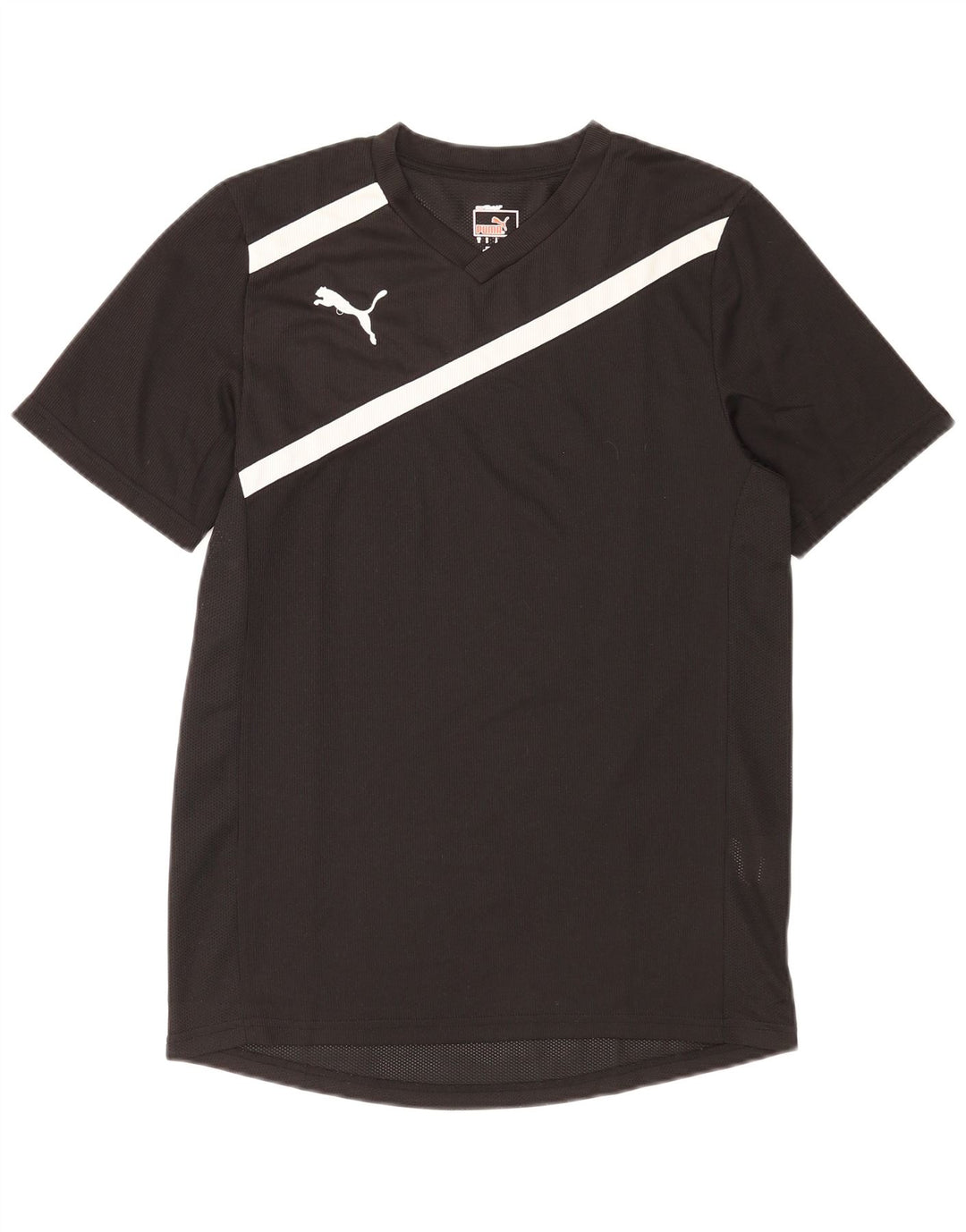 Puma herre T-shirt top lille sort stribet polyester
