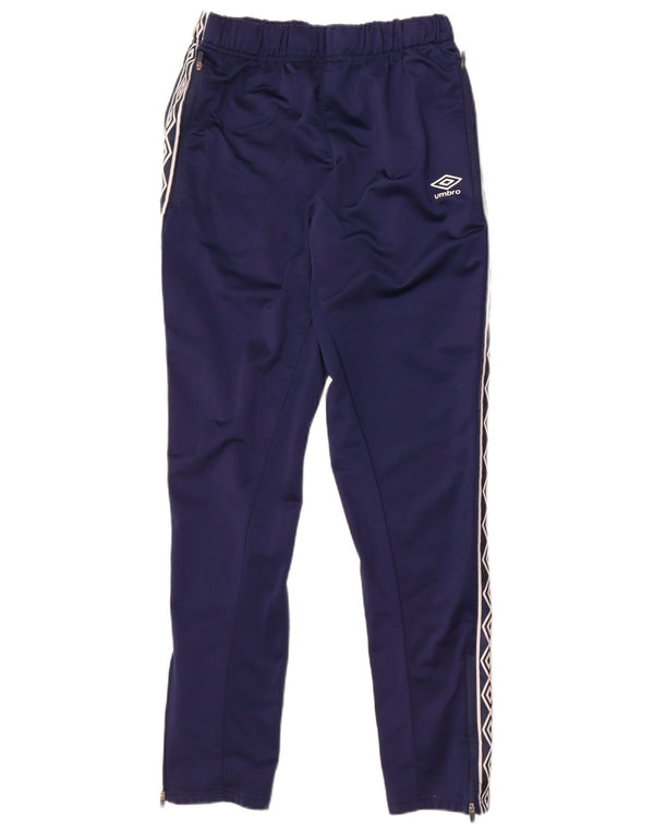 Umbro Mens Graphic Tracksuit Trousers Large  Navy Blue Polyester