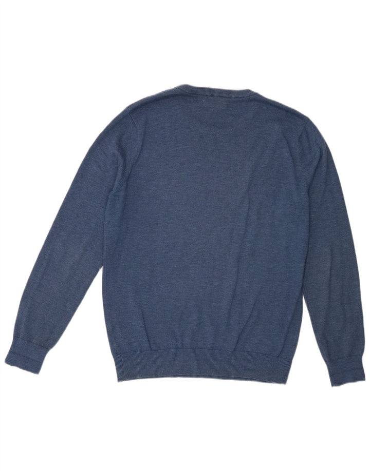 Calvin Klein Herre Crew Neck Jumper Sweater Medium Blue Bomuld