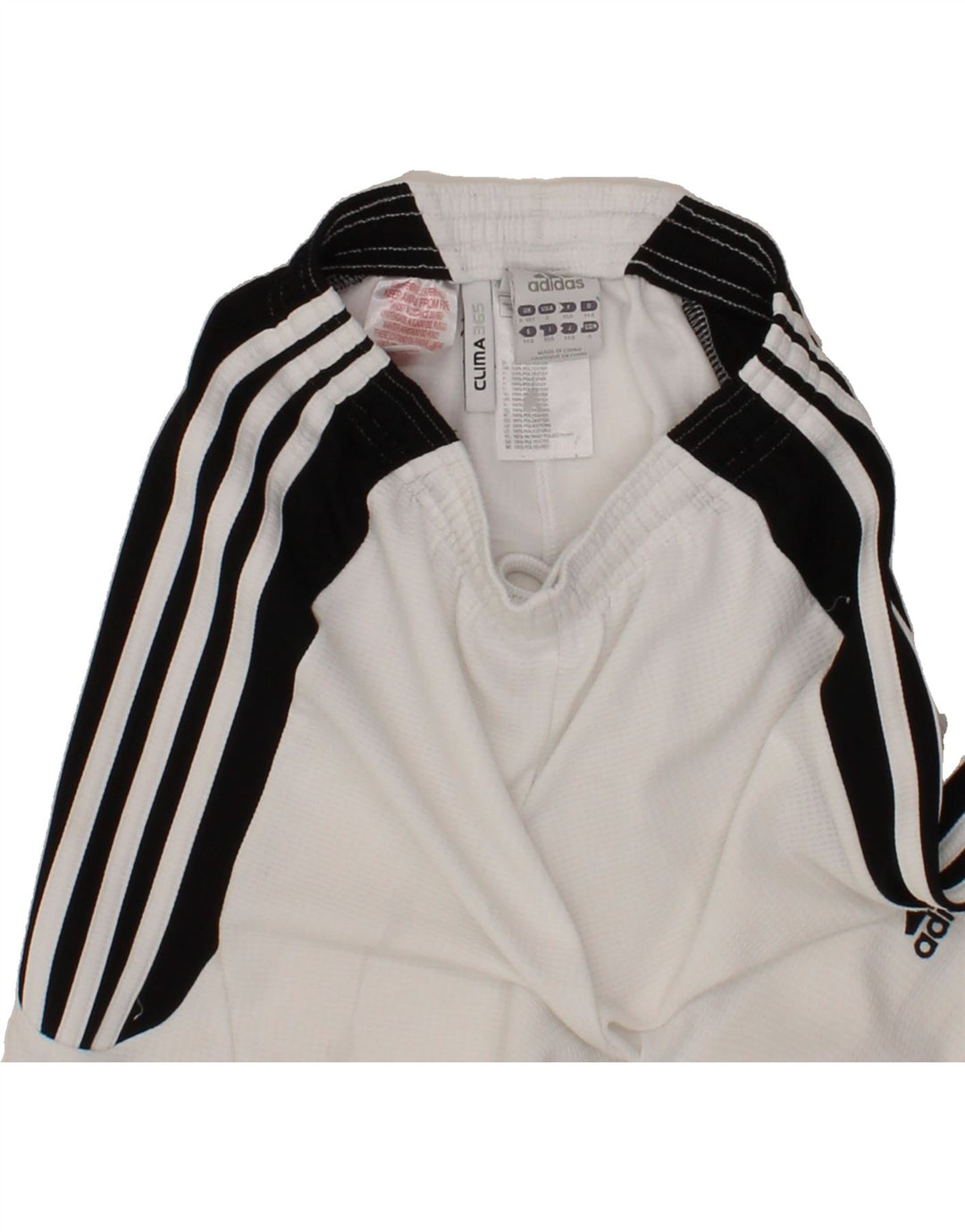 ADIDAS Boys Graphic Sport Shorts 9-10 Years White Colourblock Polyester Vintage Adidas and Second-Hand Adidas from Messina Hembry 