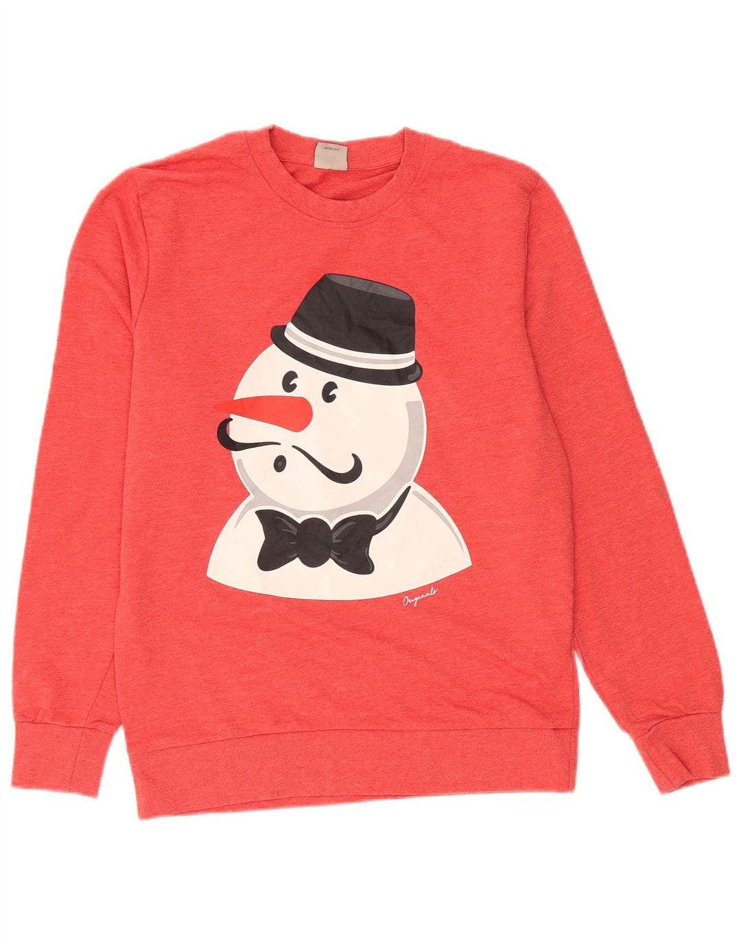 Jack & Jones Herre Grafisk Sweatshirt Jumper Medium Rød Polyester Vinter